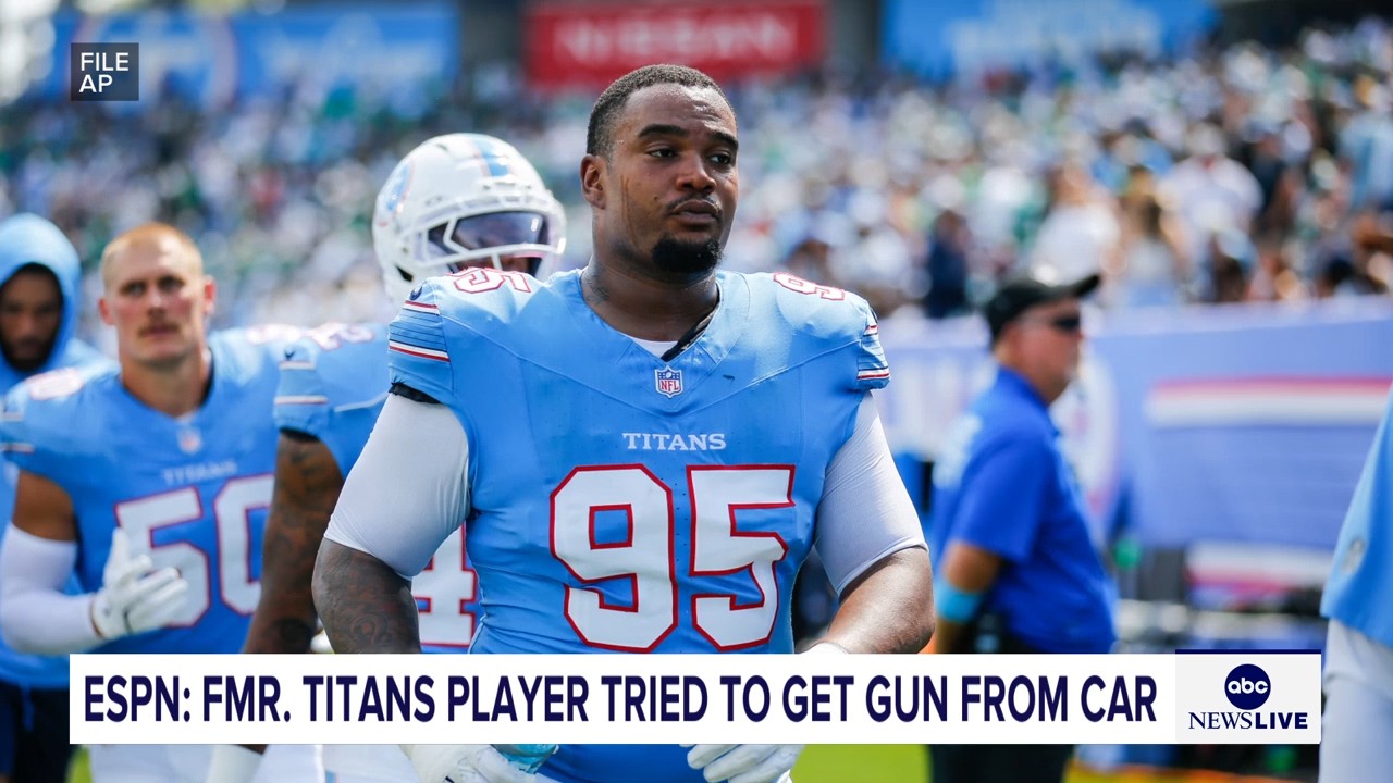 Jordan Elliott was released by Titans after pulling out gun in parking lot, coach Robert Saleh says
       — ABC 7 Bay Area, Los Altos Sports news